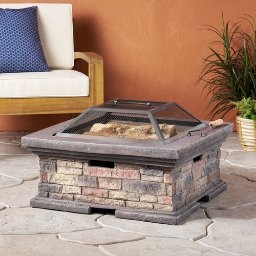 Square wood burning fire - 29",